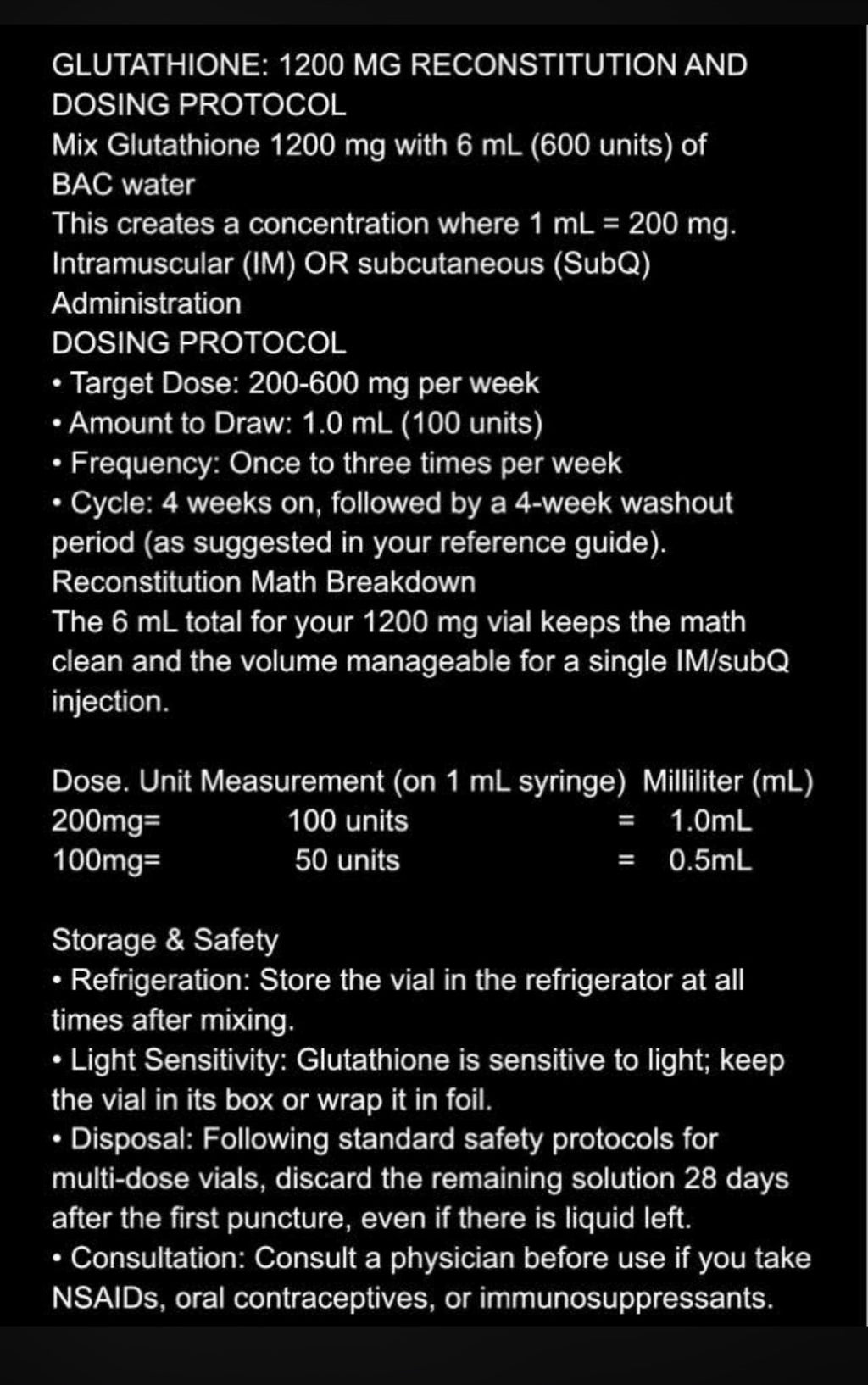 Glutathione 1200mg
